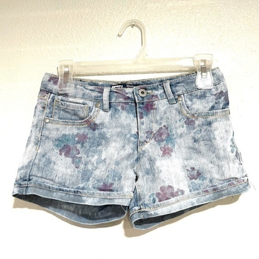 LEVIS Shorty Short girls floral print denim short